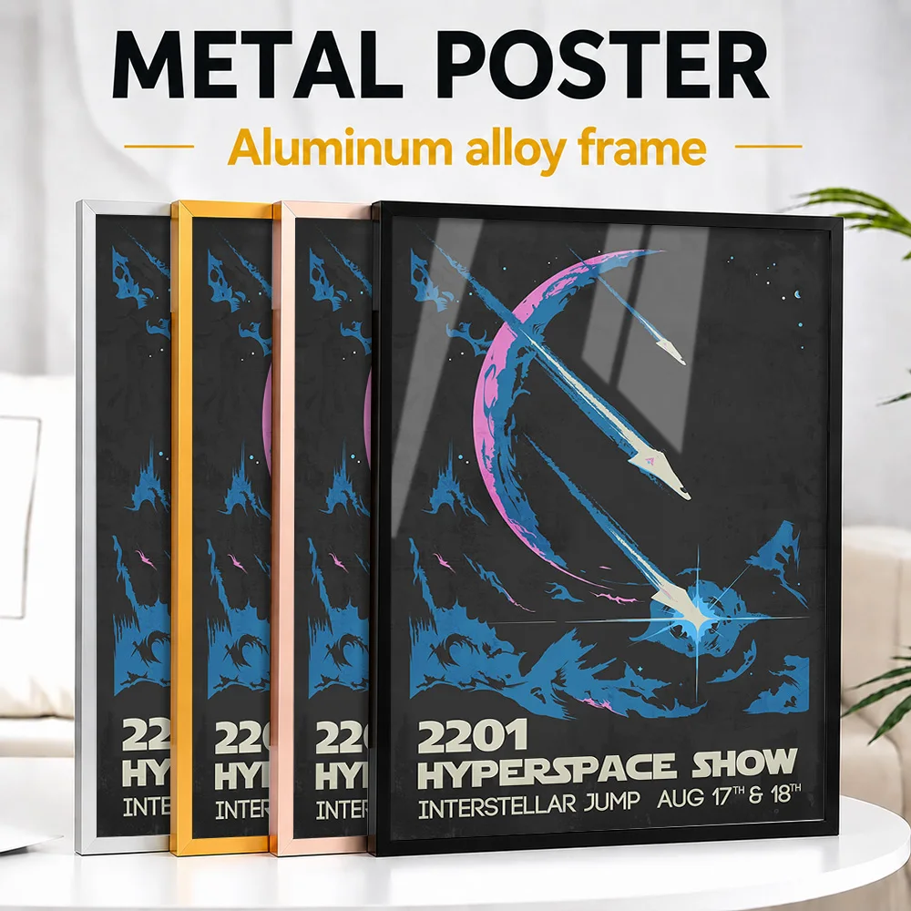 Hyperspace Show Metal Poster With Aluminum Alloy Frame Personalized Cosmic Perspective Wall Art For Dreamers Decorating Office