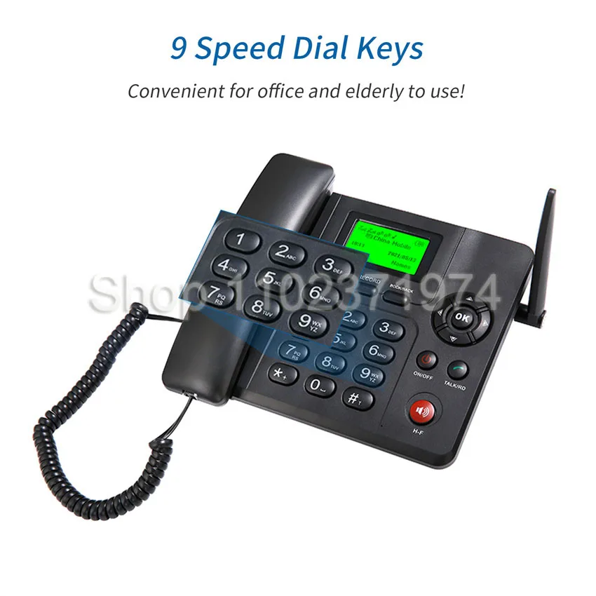 Dual Sim Card Stand-by GSM Fixed Wireless Phone Recording FM Radio MP3 indoor Antenna 2 Sim card 2G GSM fixed wireless phone