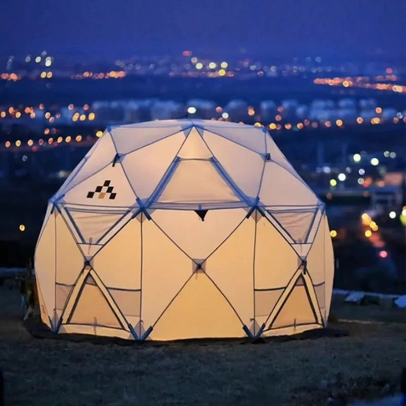 Outdoor Automatic Spherical Folding Tent Multi-person Tent with Snow Skirt Camping Outdoor Castle Travel Family Tent