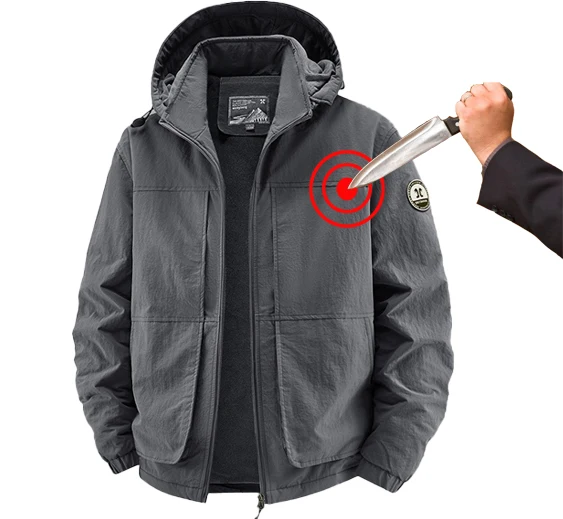 New Security Stab Cut-Resistant Jacket Self-Defense Tactics Anti-Hacking Fbi Police Flexible Fashion Hooded Protective Clothing