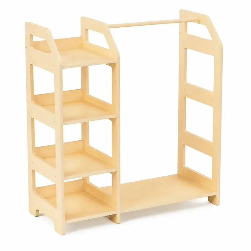 Modern Wooden Bookshelf Wardrobe Storage Rack Birch Bookcase Display Shelf Bedside Table