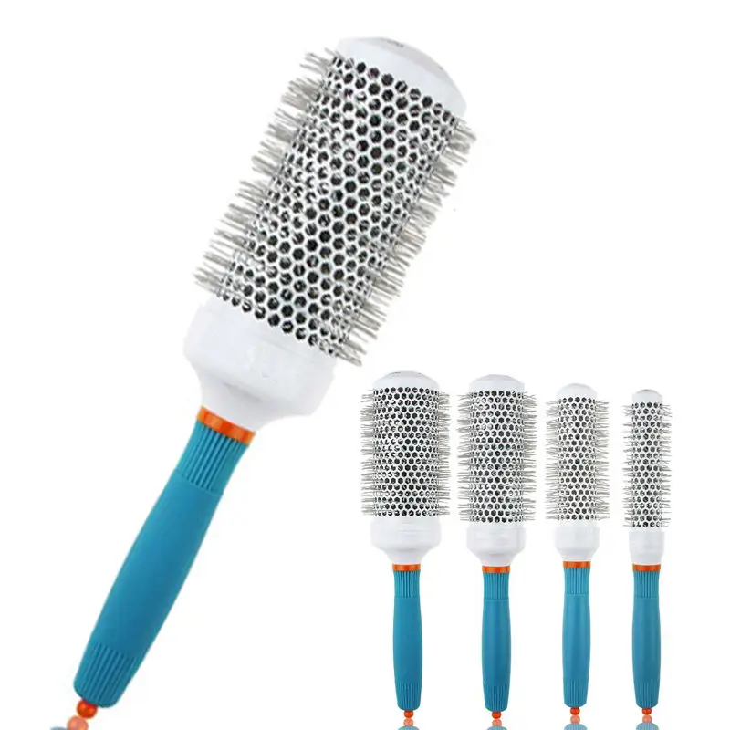 Professional Round Hair Comb Salon Hair Straightening Combs Ceramic Round Brush Women'S Curly Hair Styling Tools