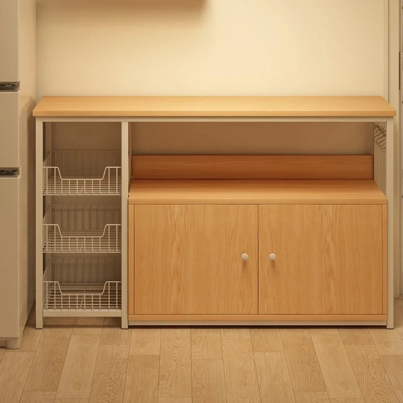 

multi-layer microwave oven storage rack Integrated narrow cabinet against the wall Multifunctional cabinet Locker