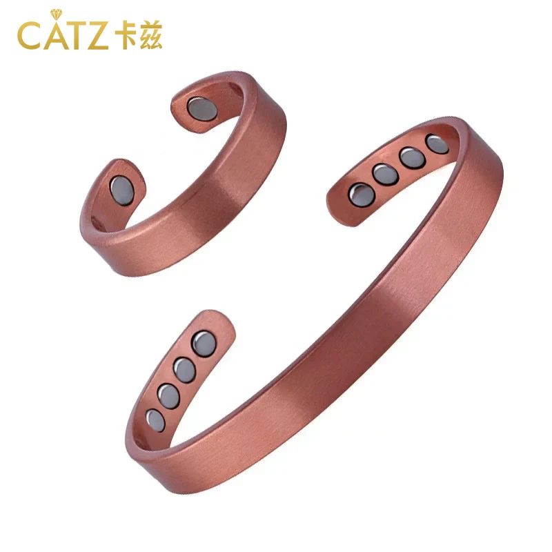 

CATZ Pure Copper Magnetic Bracelets And Rings For Men And Women, Pure Copper Jewelry Beneficial To Arthritis Health
