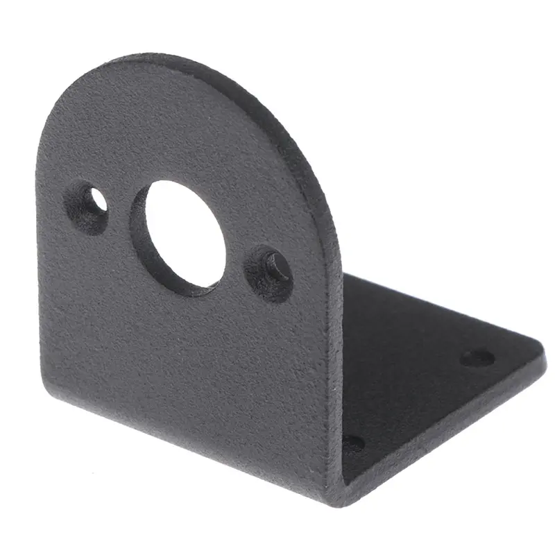 1PC Bracket 555 Motor Bracket 555 DC Motor Black L Shape Aluminum Alloy Fixed Support Mounting Bracket