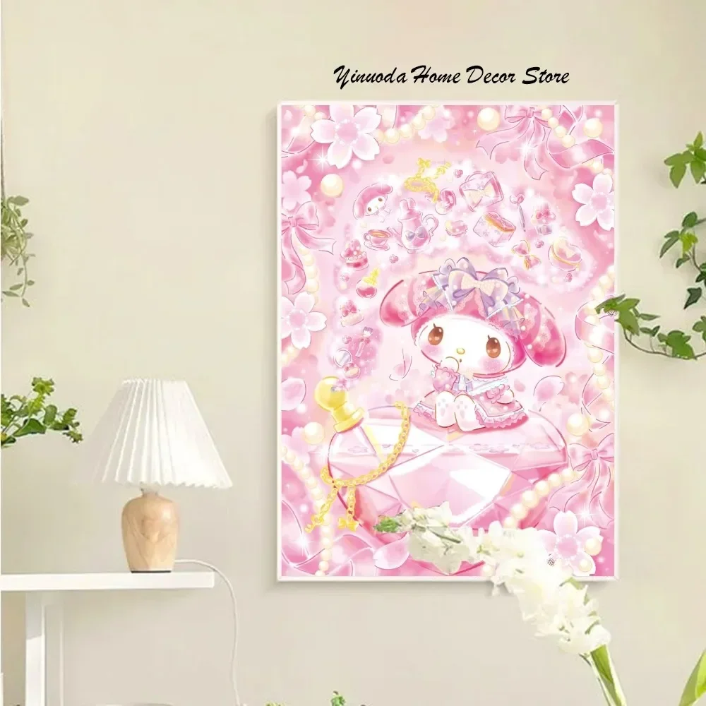 1pc Anime Sanrio My Melody Poster Wall Art Home Decor Room Decor Digital Painting Living Room Restaurant Kitchen Art