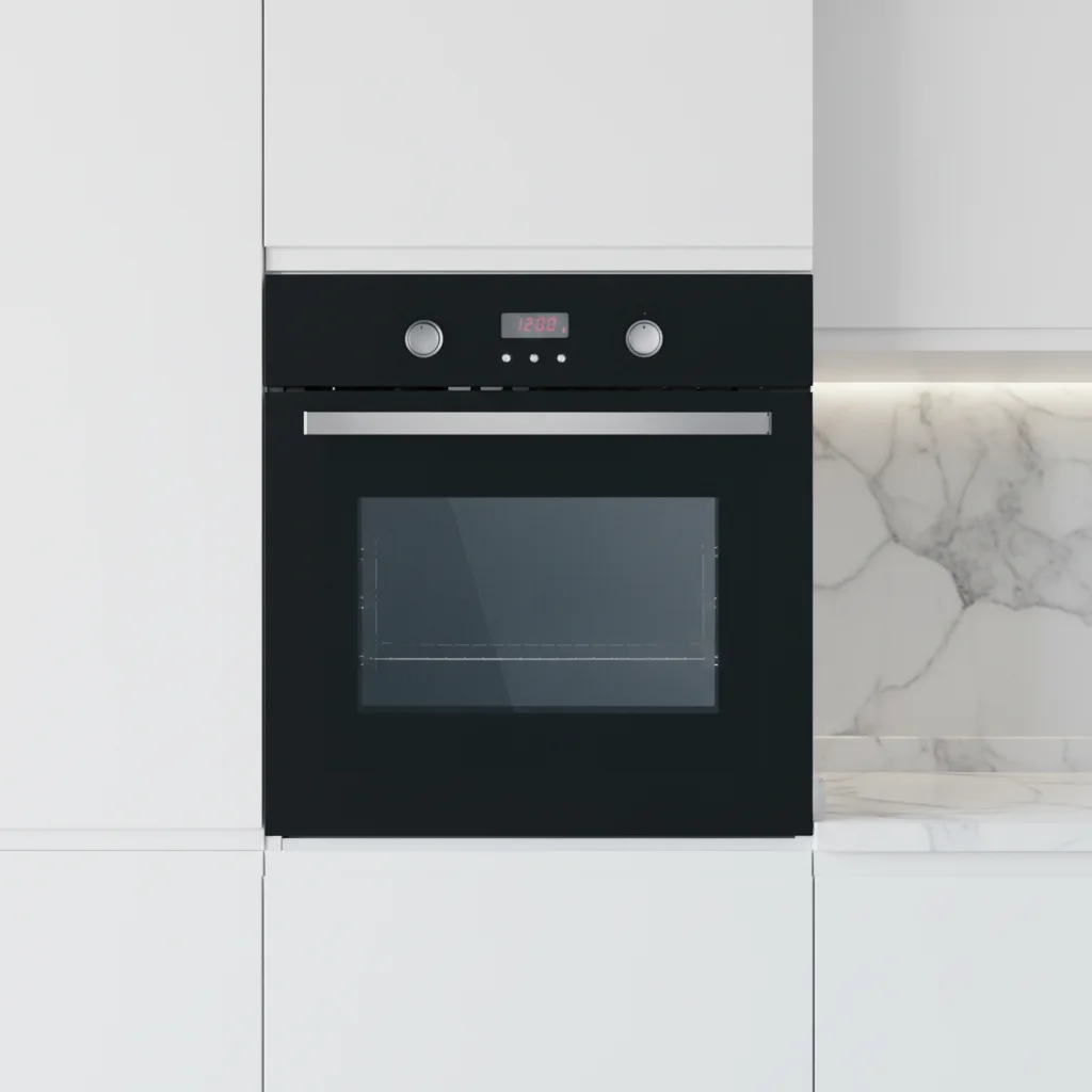 

Новая модель умной встраиваемой духовки (электрическая или газовая) для дома или коммерческого использования с закаленным стеклом и смарт-экраном