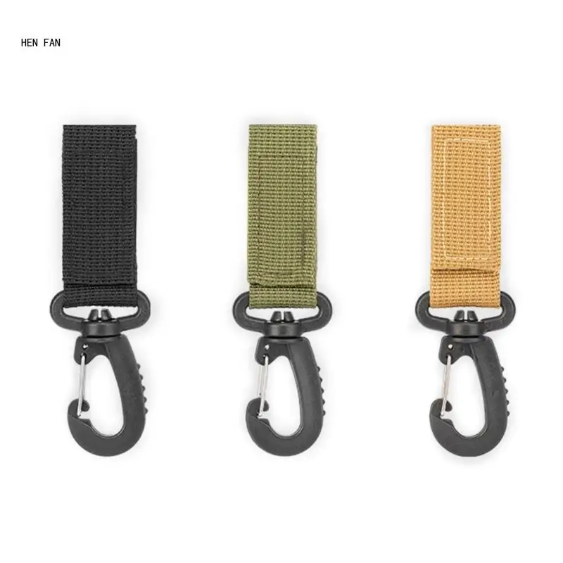 

4Pcs Tactically Carabiner Belt Clip Nylon Webbing Buckles Belt Clip Keychains Holder Buckles for Outdoor Hiking Camping M89D