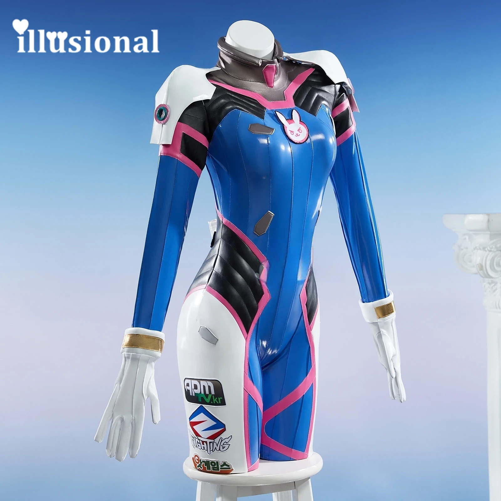 illusional O W dva cosplay costume women dva jumpsuit classical skin Song Hana Game Halloween costumes tight fitting clothing