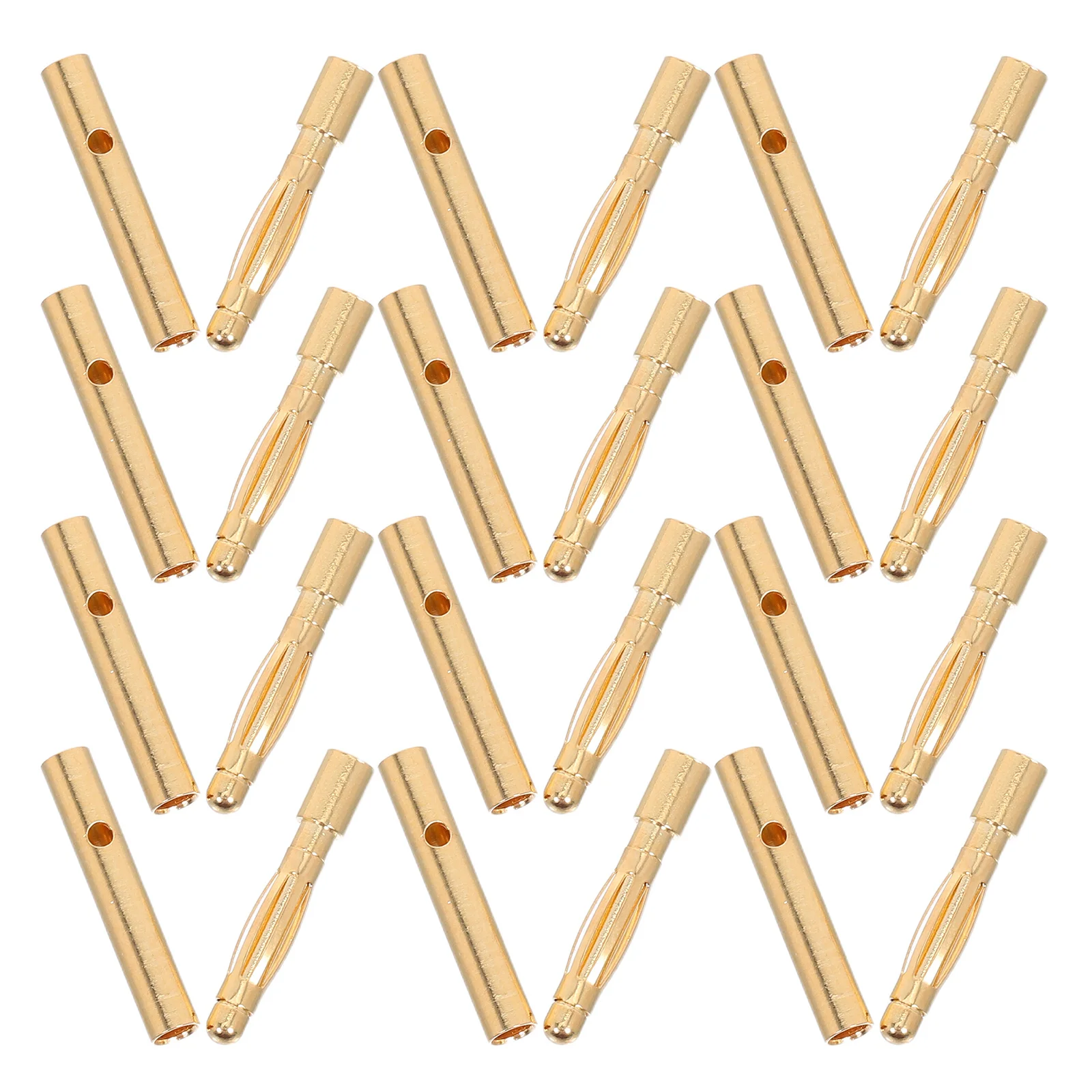 

30Sets Gold Plated Banana Plugs 2mm Brass Connectors for Esc Speaker Wire Audio Accessories Banana-Shaped Plugs