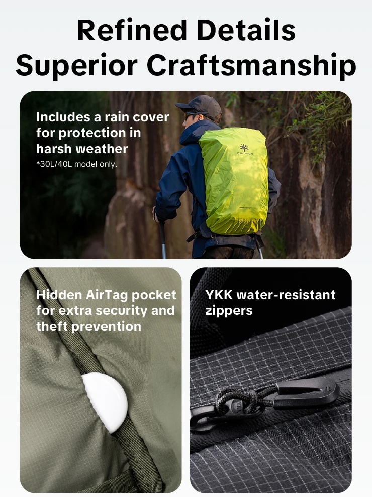 PGYTECH OnePro Ultraleichter Kamera-Rucksack Erweiterbare Kameratasche für Fotografen Outdoor-Reisen mit Regenschutz – Detail 10