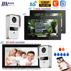 7 Inch Tuya Draadloze Wifi Smart Video Deurtelefoon Intercom Systeem Met 1080 P RFID Waterdichte Buitencamera Ontgrendeling op afstand Thuis