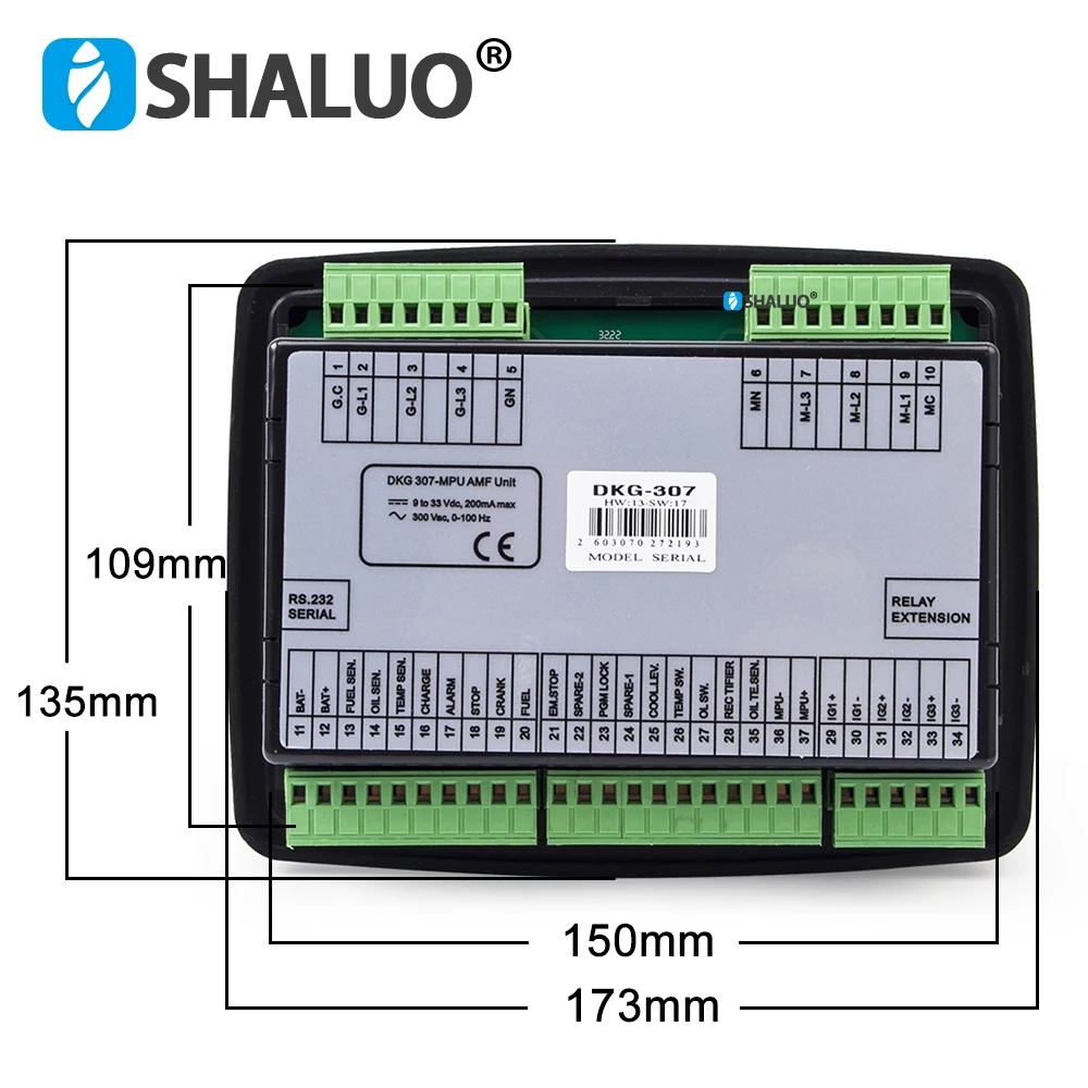 Imagem -03 - Falha de Rede Automática Controller Panel Módulo de Controle Datakom Unit Mpu Amf Can Generator Compatível com Dkg307 Genconjunto Parte