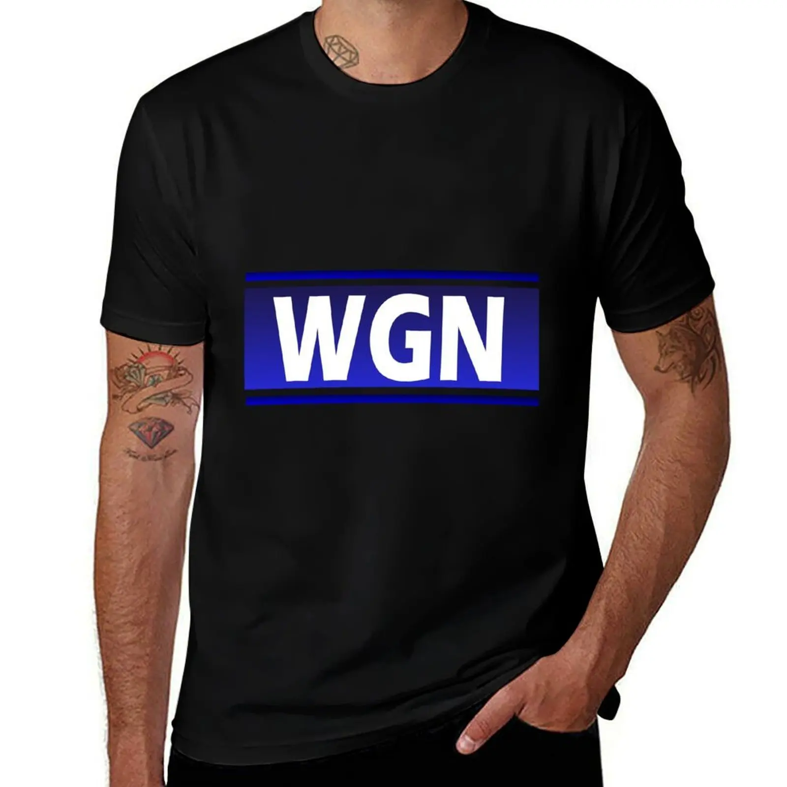 

WGN T-Shirt summer 2025 gifts for boyfriend new gifts and t-shirts mens graphic t-shirts big and tall