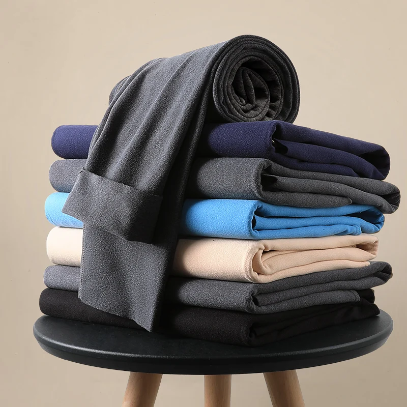 

4PCSLong Johns, men's thermal pants, fleece and thickened inner cotton and wool pants, spring and autumn line pants,