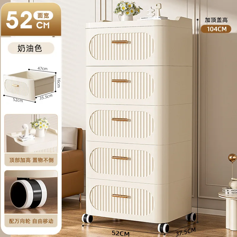 Light luxury drawer storage cabinet, household bedroom bedside locker
