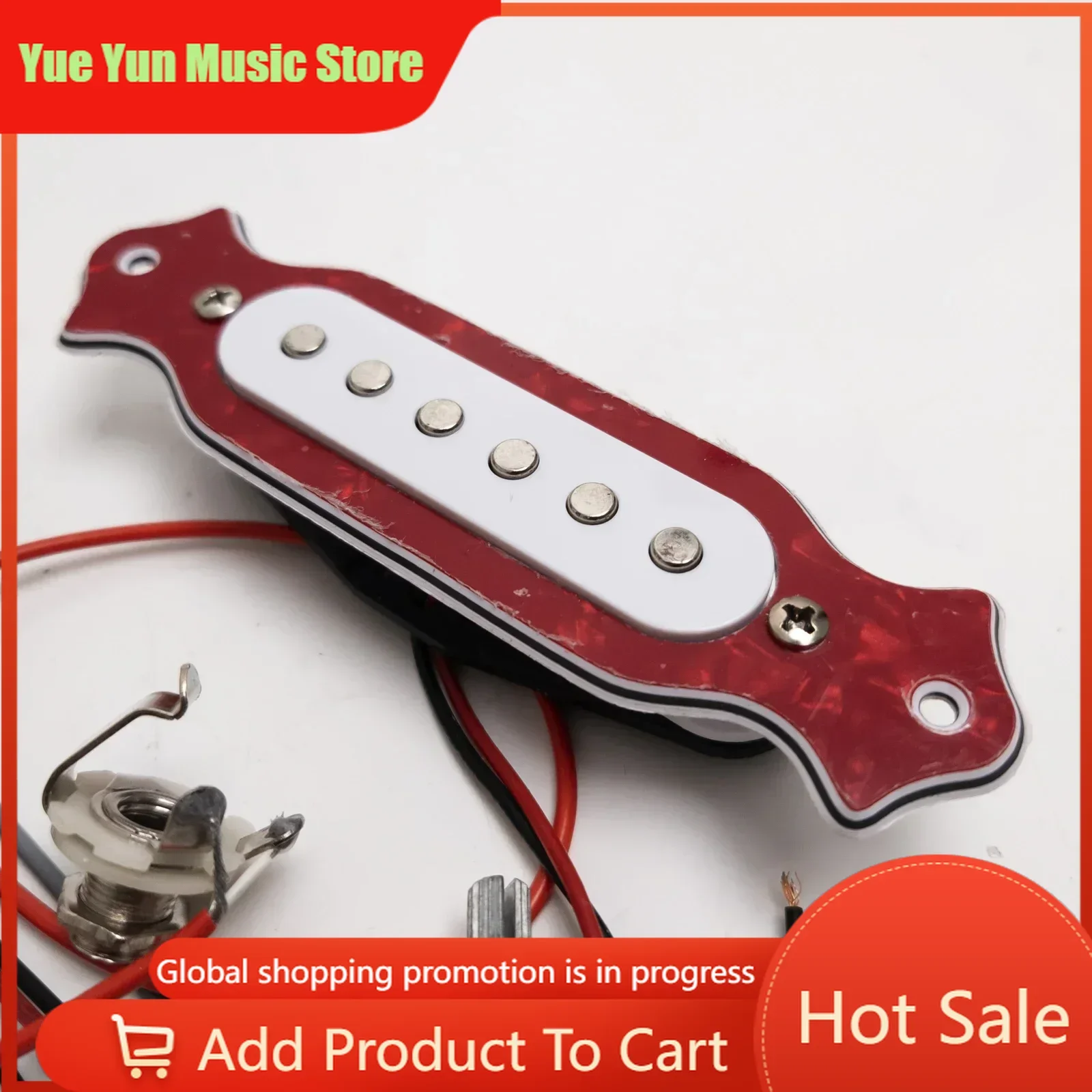 Discount Hot Sale-Acoustic Guitar Sound Hole Pickup Pre-Wired Pickup Set Up Pots Knobs Jack Soundhole 6 String Pickup