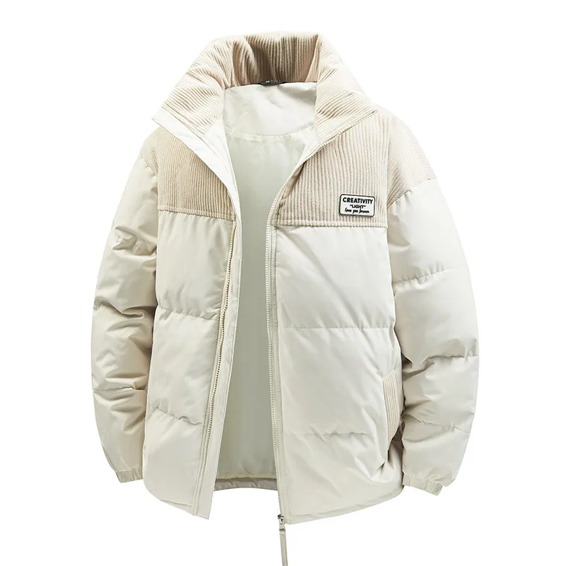 

Thickened Warm Roupas Masculinas Wind-Resistant Cotton Parkas Winter Men Clothing Stand Collar Outwear Comfortable Quality Coat