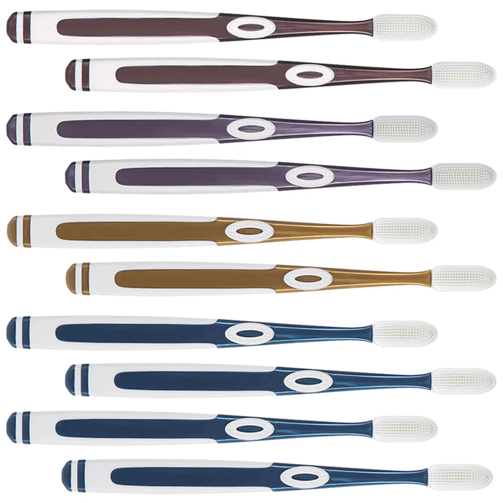 10 قطعة فرشاة أسنان نسائية منزلية شعيرات لطيفة أداة تنظيف الأسنان تصميم محمول لفرشاة الأسنان لصحة الفم