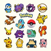 1 unidad de dijes de PVC de dibujos animados de Pokémon (Squirtle, Pikachu) para zapatos, accesorios decorativos para zuecos y hebillas, ideales como regalos para amigos