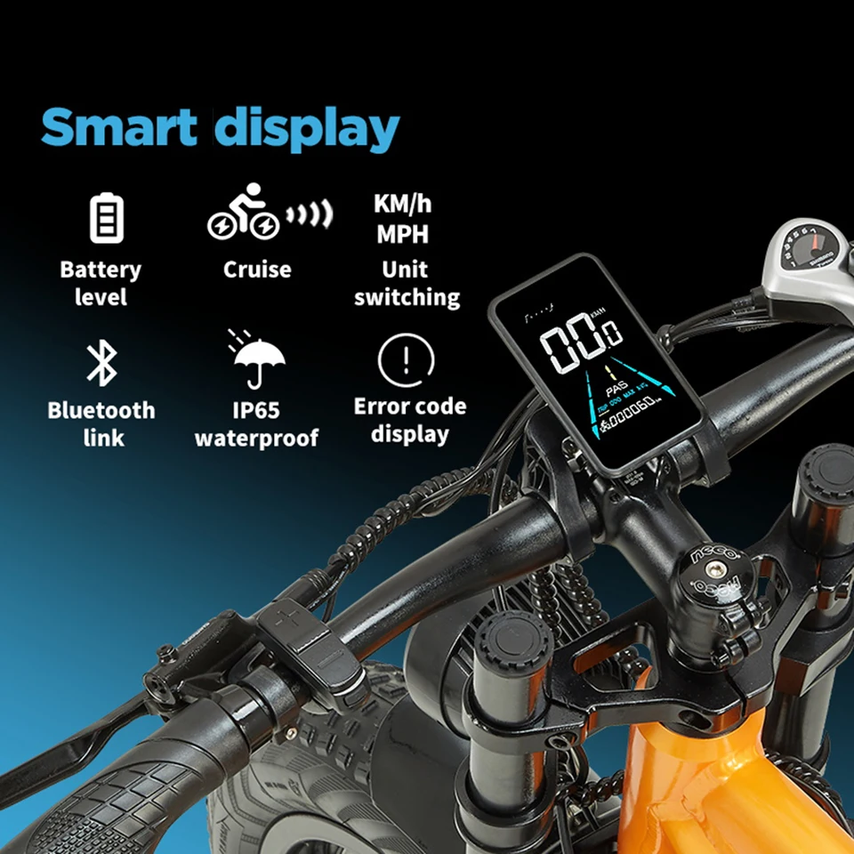 Electric Bicycle 1000W Motor 48V 20Ah Battery 50km/h E-Bike 26x4 Inch Tire Off-road Electric Bike Mountain Ebike Snowmobile Bike image 6