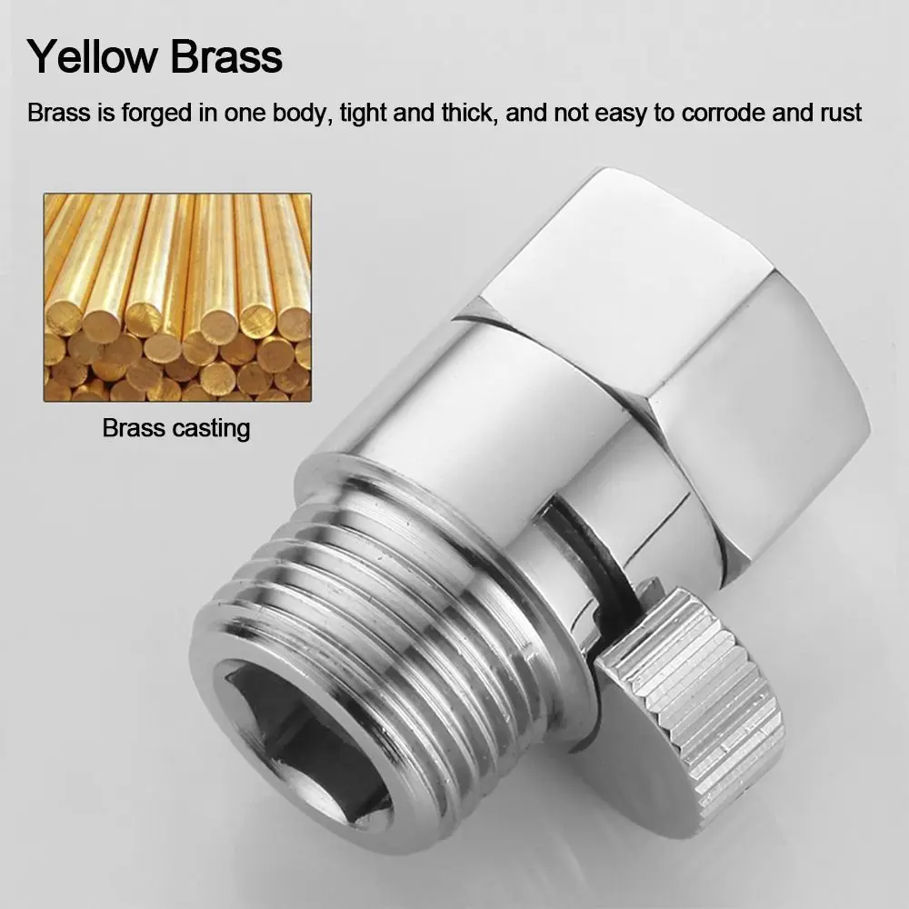 Shower Diverter Valve Solid Brass Shut Off Valve for Bidet Sprayer or Shower Head Bath Water Tap Accessory