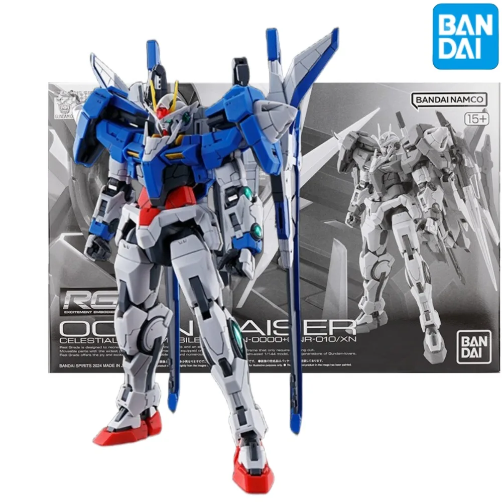 

Bandai Anime Model Original Genuine GUNDAM RG 00 XN RAISER GN-0000+GNR-010 PB Assembly Toys Action Figure Gifts Collectible Kids