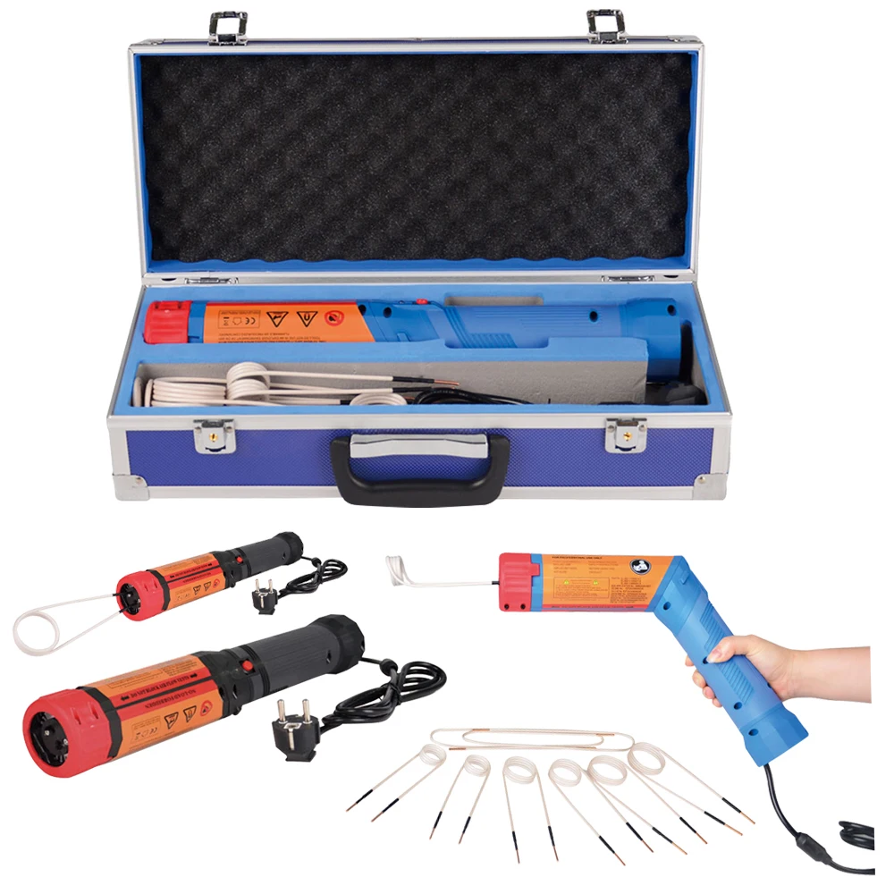 8 coils 1.1KW Plus Magnetic Induction Heater Rotating Type Handheld Mini Heater Bolt Remover Repair Machine