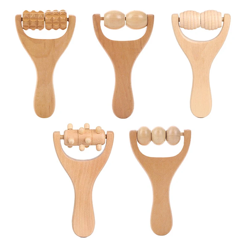 

Wooden Roller Massager Therapy Body Massager Face Shoulder Neck Hand Push Rolling Massager Body Soothing Relaxing Massage Tools