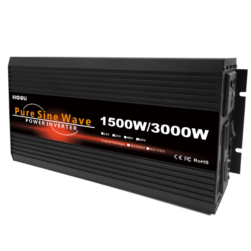 Conversor De 3000W 12V 220V Onda Sinusoidal Pura Inversor De Corriente 3000Watts  Converter Car Power Inverter