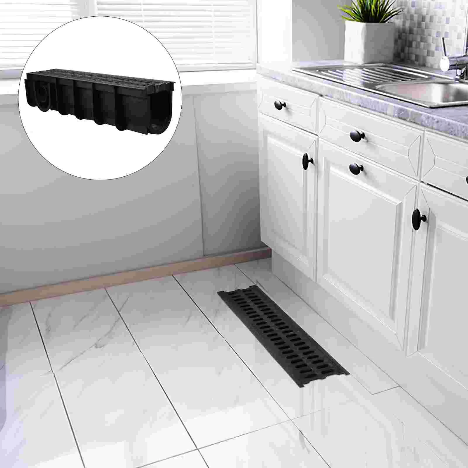 Drainage Trench Channel Grate Shower Curb Diverter Pipes Suite Cover Resin Hdpe Nds Rainwater Track Curtain Rod