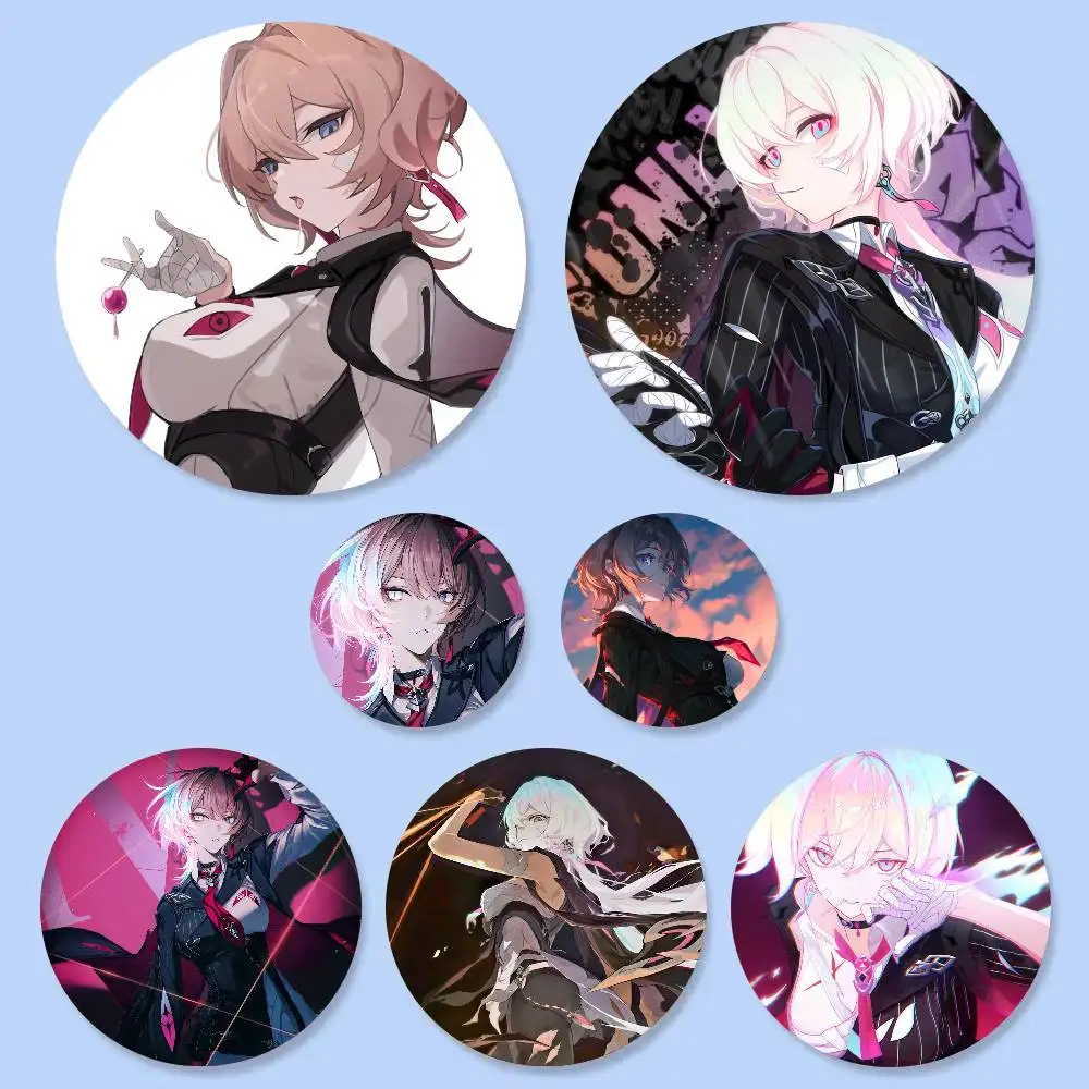 Lantern Animated Game H-Honkai Impact 3rd Badge Tinplate Meme Round Brooch For Hat Bag Creative Lapel Jewelry Accessories Gifts