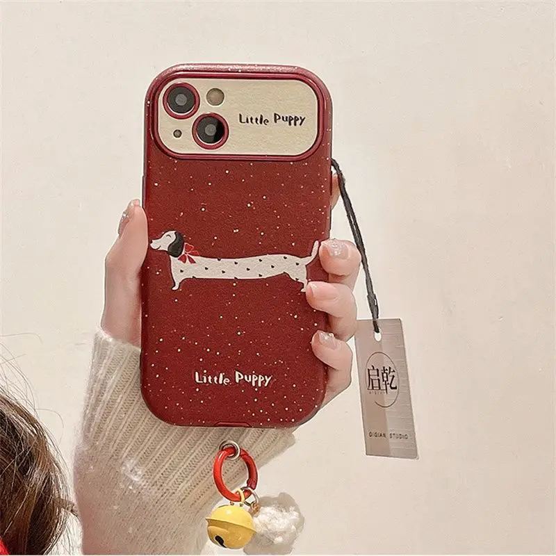 

Large window iPhone15promax Dachshund iPhone13pro phone case iPhone11 all-inclusive iPhone14pro case iPhone12pro