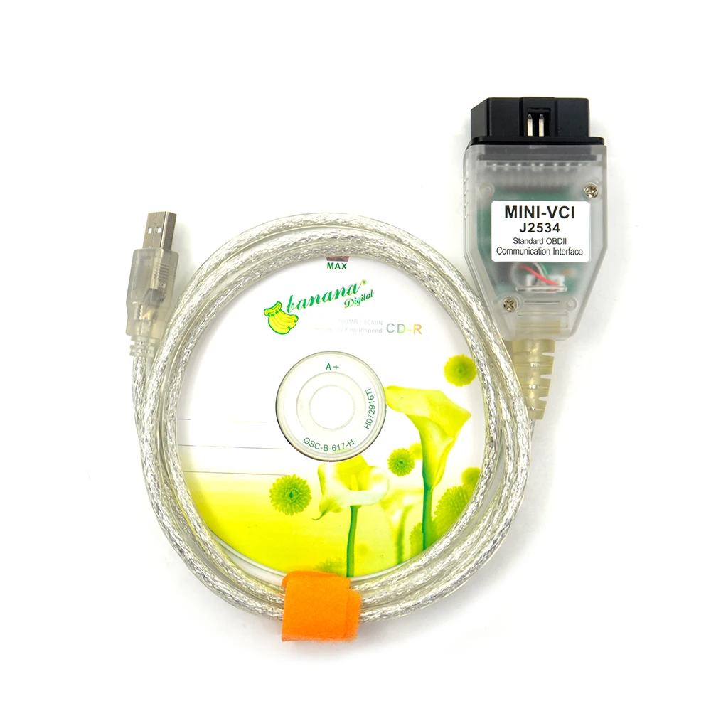 Mini vci mais novo software para toyota j2534 obd obd2 ferramenta de scanner de cabo de diagnóstico de carro tis techstream minivci com ftdi ft232rl