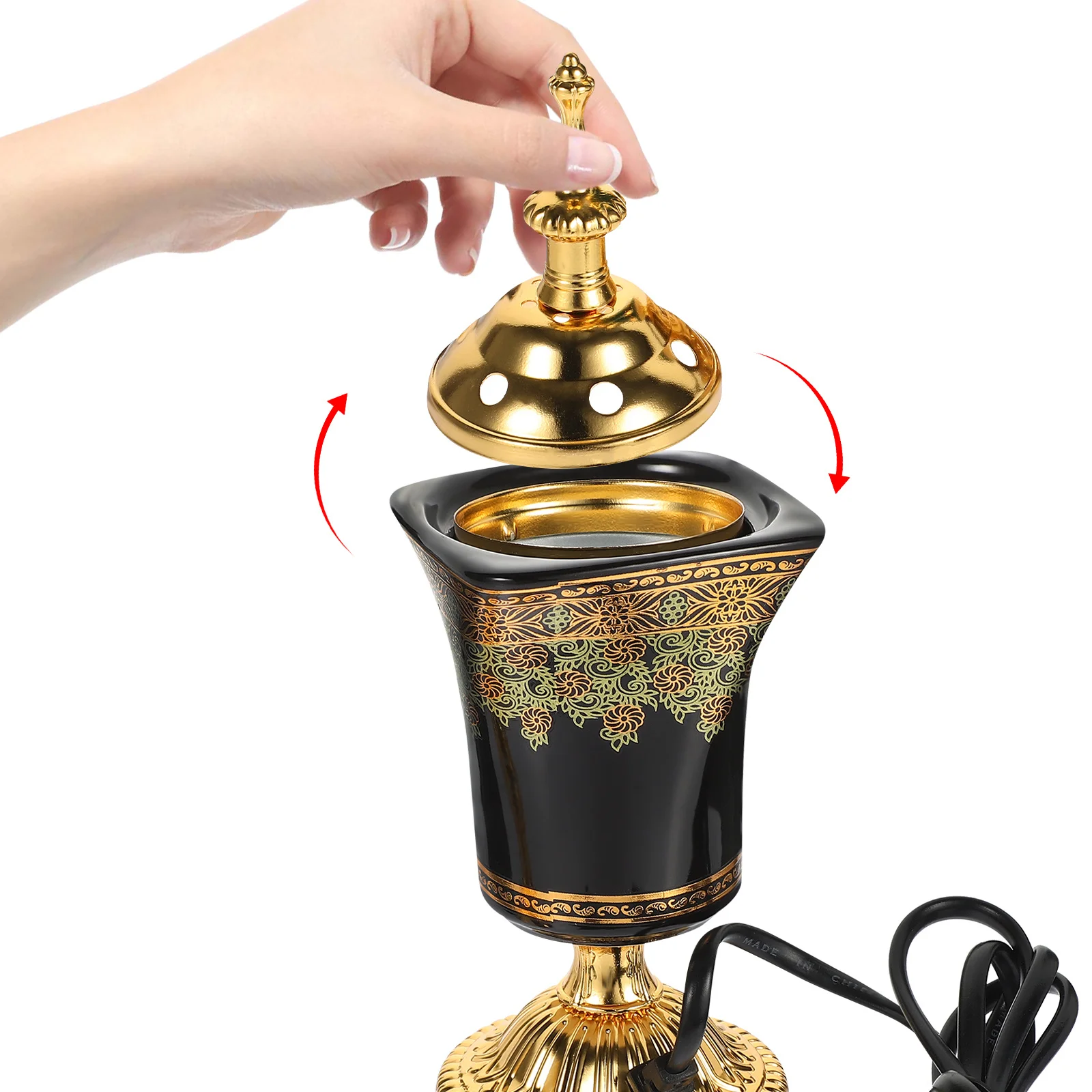 

Ceramic Portable Incense Burner Electric Censer For Aroma Cone Home Decor Plug In Incense Burner 110V Us Plug