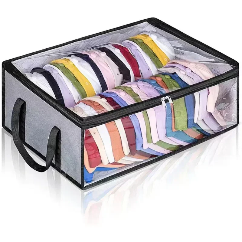 Collapsible Baseball Cap Storage Box, Large Capacity Multifunctional Hat Bag, Can Hold 40 Hats,Suitable for Dormitory Bedroom