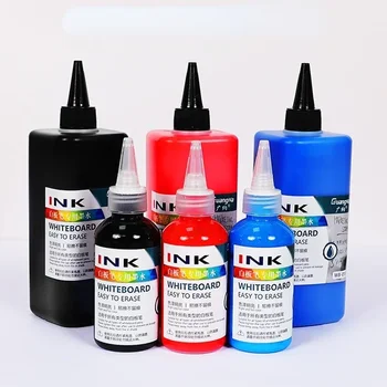 Recambio de tinta para pizarra blanca, rotulador de gran capacidad, especial, negro, rojo, azul, fácil de borrar, suministros de oficina, 150/500ML