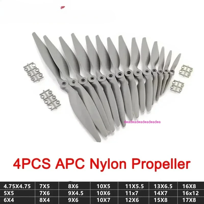 

4PCS Gemfan APC Nylon Propeller 5050 6040 7050 7060 8040 8060 9045 9060 1050 1060 1070 1155 1260 1365 1470 Prop For RC Airplane