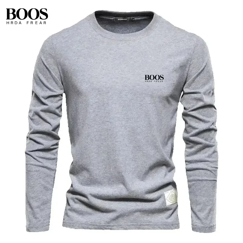 

Spring and Autumn Men's High Quality Long Sleeve Round Neck T-shirt New Fashionable, Casual, Breathable, Versatile Top