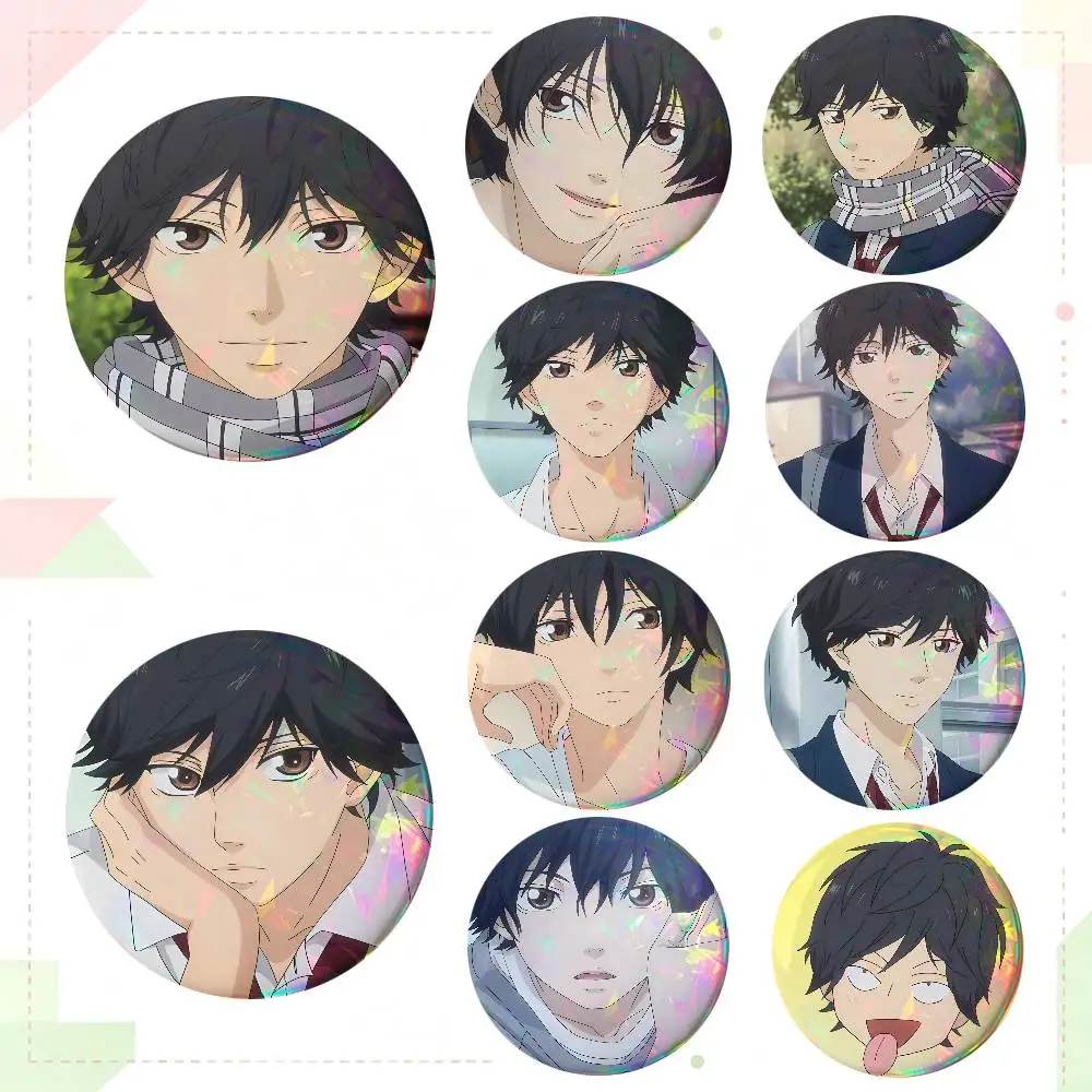 Ao Haru Ride Anime Mabuchi Kou Round Badge Lapel Pin Backpack Clothing Jewelry Accessories Gift Brooch