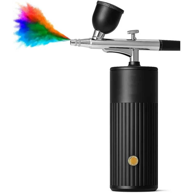 MCGS-Conjunto de aerógrafo recarregável portátil, kit de aerógrafo portátil sem fio, compressor de 48 PSI para maquiagem de arte em unhas