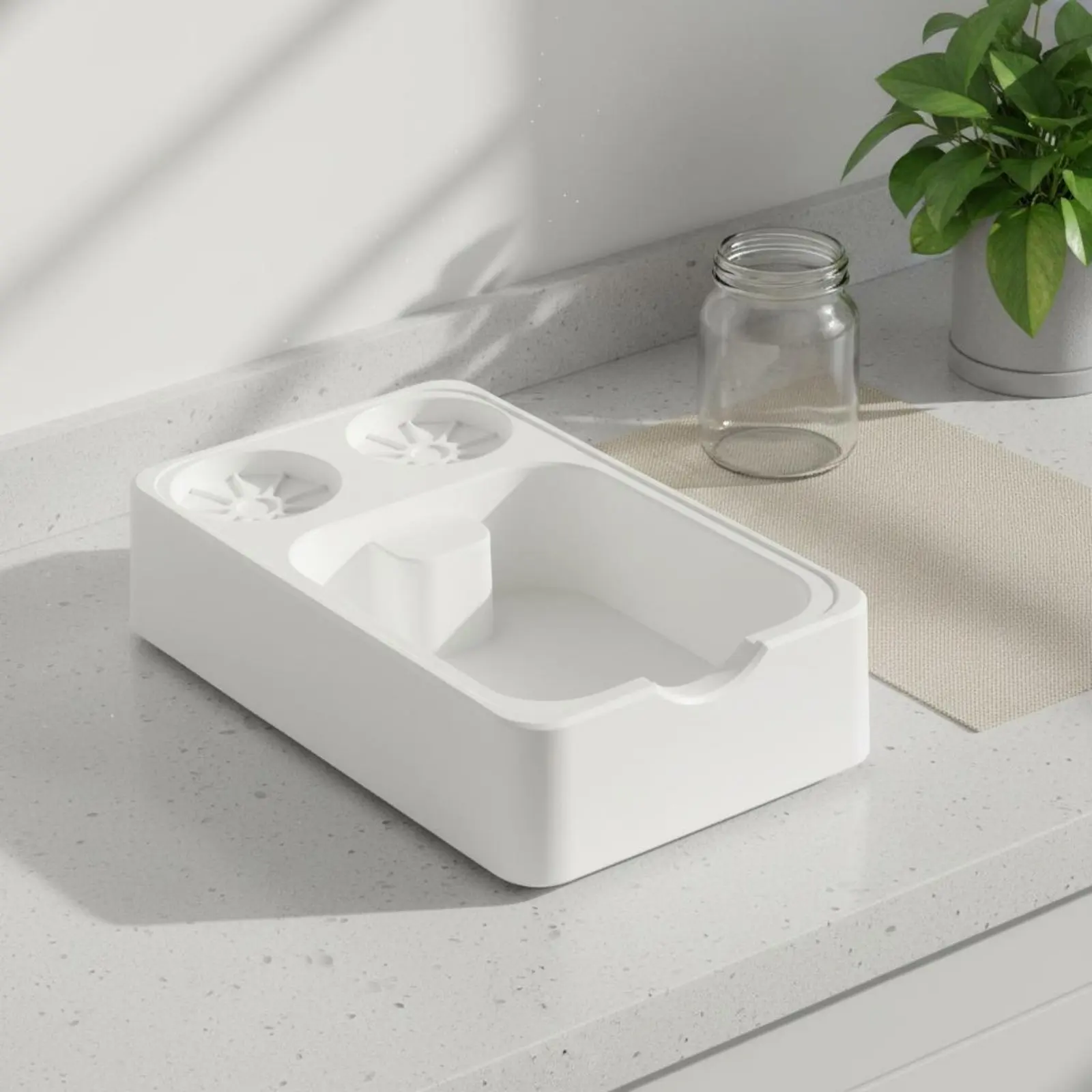 Knock Box Station Easy to Clean Espresso Tamping Station Coffee Knock Box Base Sturdy Portafilter Holder Anti-Slip