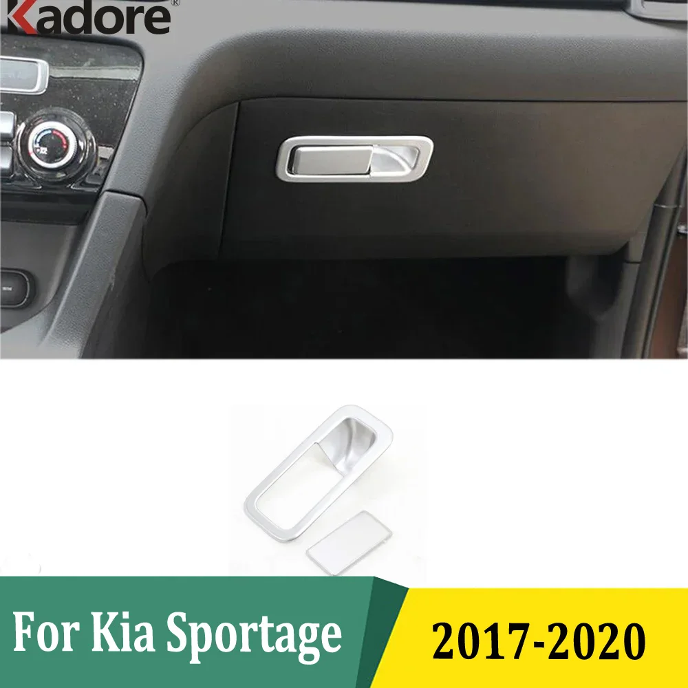 

For Kia Sportage 2017 2018 2019 2020 Interior Accessories Car Glove Box Trim Gloves Box Handle Buckle Cover Styling ABS Matte