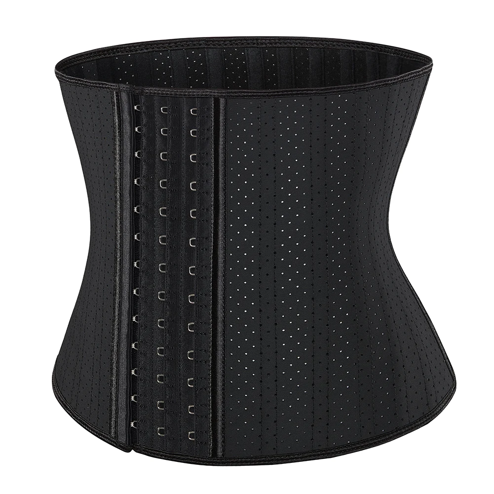 

Short Torso Underbust Corset 25 Steel Bones Latex Waist Trainer Height 25cm Breathable Air Hole Belt Cincher