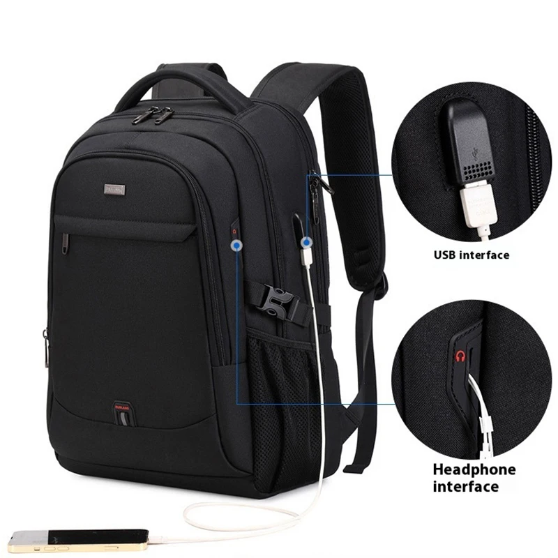 EGYAL Backpack for Mens Large Capacity Simple Bag Fashion Travel Student Bag Computer Bag for 11-18 inch Laptop Bag with USB