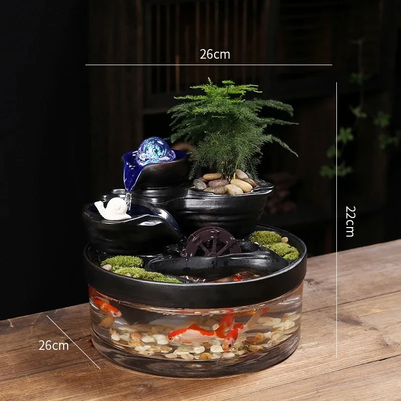 Creative Aquarium Plant Fountain Fish tank Aquarium Decoration Office Desktop Indoor Fountain That Can Be Used to Raise Fish