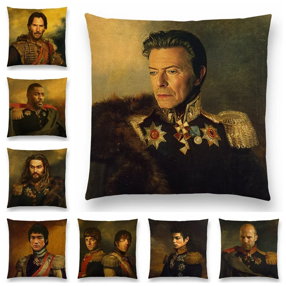 Movie Star Replaceface Portraits Cushion Cover Replaceface Prints Sofa Pillow Case Decorative Pillowcase Home Decor Pillow Cover