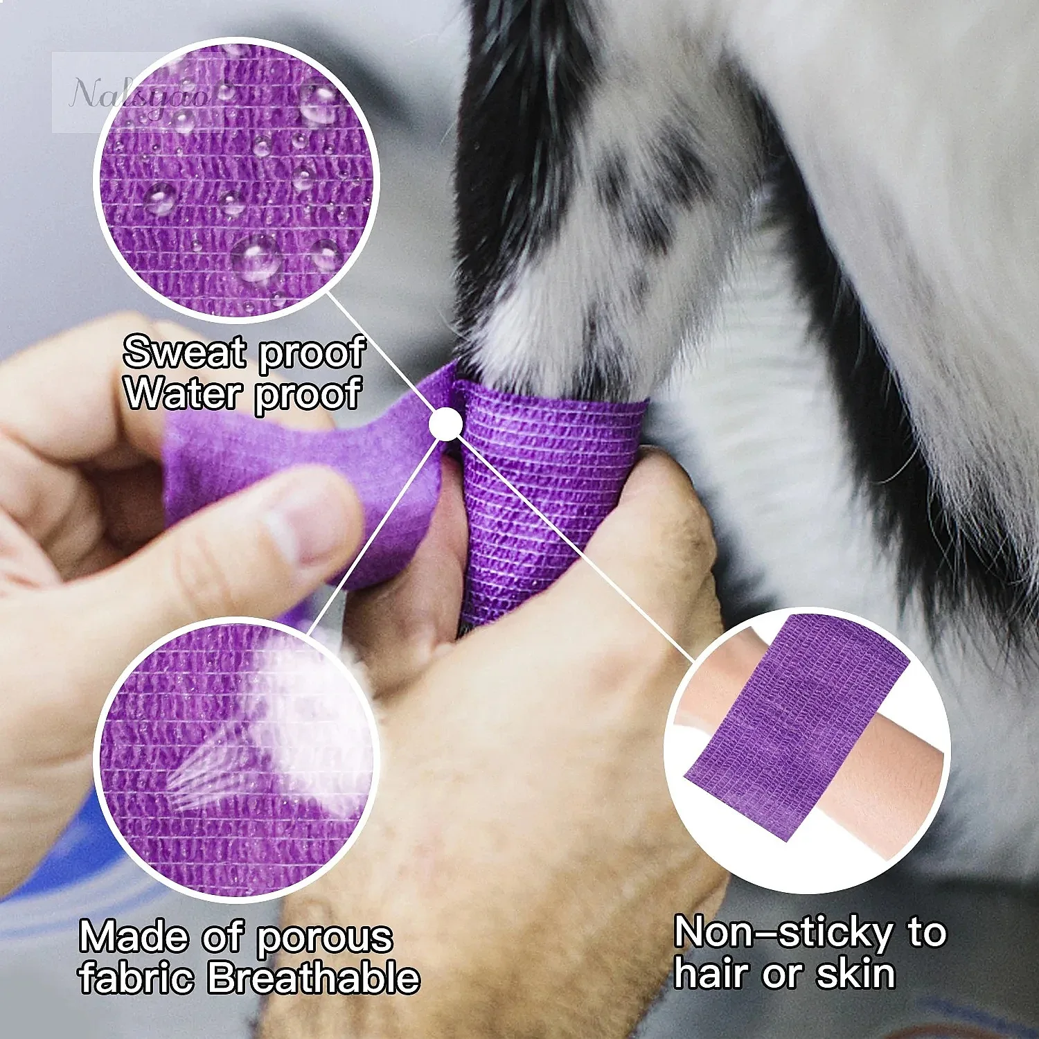 Tattoo Grip Tape 5cm Non-Woven Bandage Cover Wraps Waterproof Self Adhesive Finger Protection Tattoo Accessories