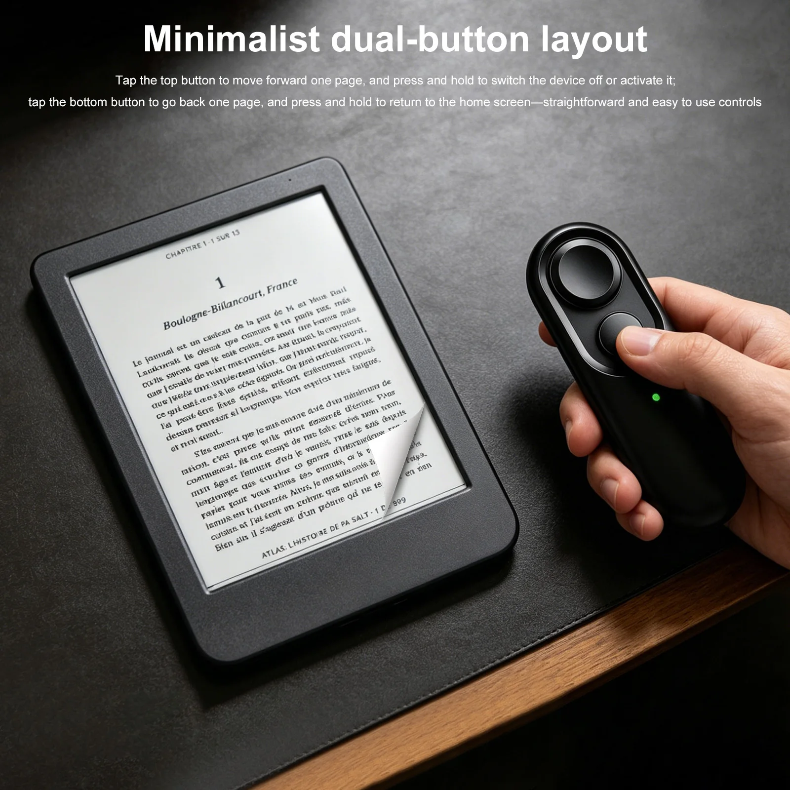 BT5.4 Remote Control Page Turner Rechargeable Wireless Page Turn RC Lightweight Silent Pages Turner for Kobo Reading Accessories