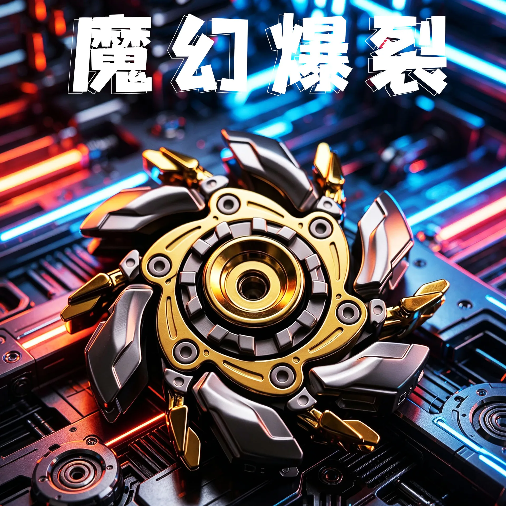 Zinc Alloy EDC Fidget Sliders Fierce 08 Spinning Open Armor Spinning Top Fidget Stress Relief For Adults Anti-Anxiety Toy Gift